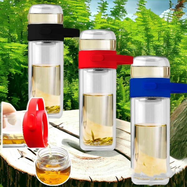 Бутылка Easy pot из боросиликатного стекла с инфьюзером